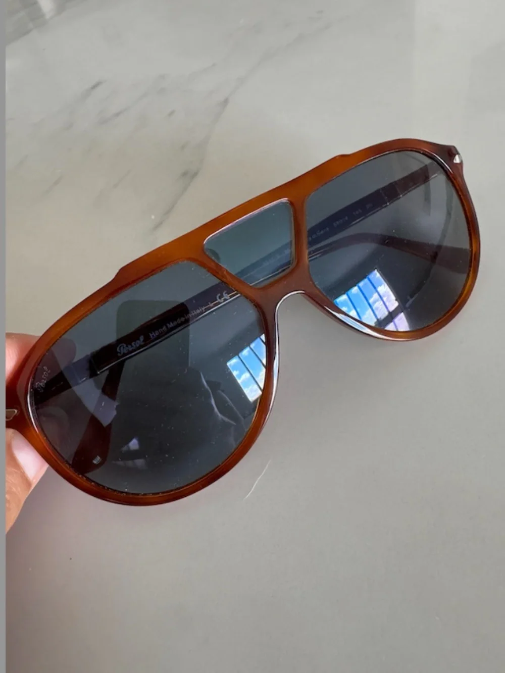 Persol Brown Terra di Siena / Light Blue - Sunglasses